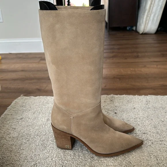 COPY - Sam Edelman size 9 light tan suede leather mid length boots - Picture 3 of 8